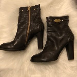 Chloe Brown Leather Ankle Boots